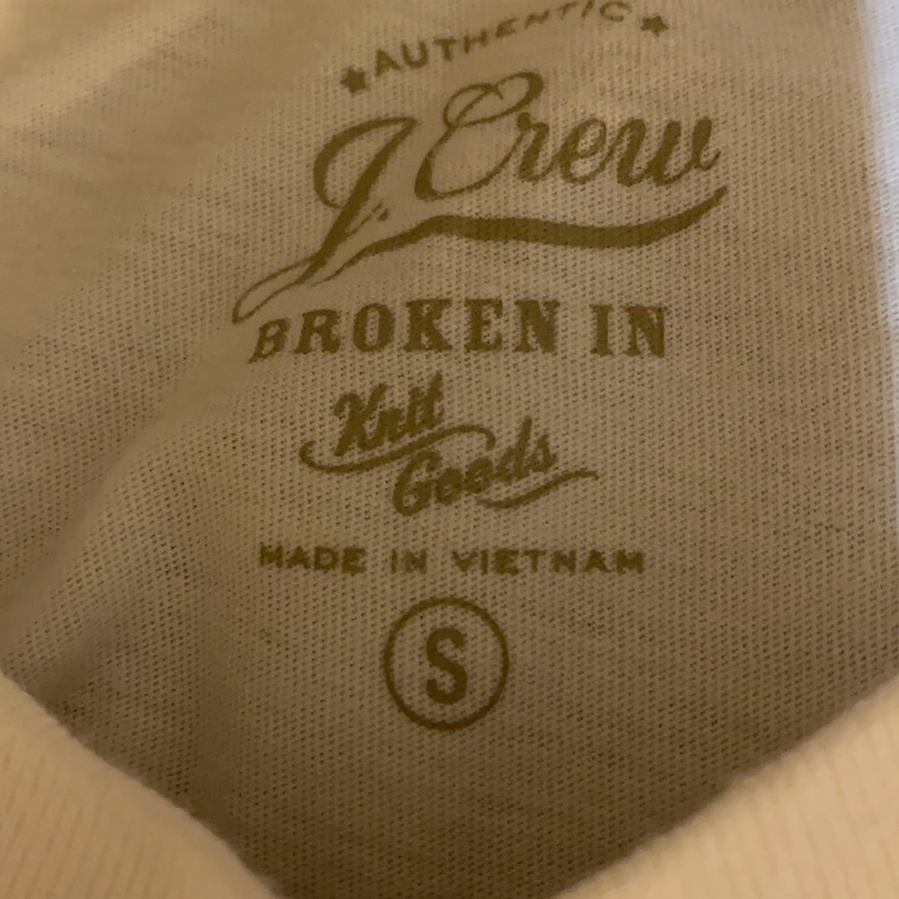 J Crew white men top size S - Picture 4 of 9